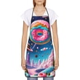 thumbnail image 2 of Fuzoiu Colorful Donut Print Waterproof Apron, Kitchen Apron for Women Men Chef, Apron for Christmas Dinner Party Cooking Baking Crafting House Cleaning Kitchen, 2 of 7