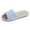 Light Blue, variant on Women and Men House Slippers Indoor Outdoor Non Slip Memory Foam Open Toe Home Shoes Soft Bottom Line Casual Slides (6,Light Blue)