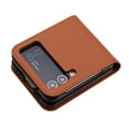 thumbnail image 3 of Cases for Samsung Galaxy Z Flip 3 5G, Wallet Case for Women Girls Flip PU Leather Drop Protective Shockproof Slim Durable Phone Cover for Samsung Galaxy Z Flip 3 5G, Brown, 3 of 4