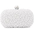 thumbnail image 1 of Sacs à Main Pochette Perle Blanche pour Femmes Mariage Mariée Sac Soirée Perle Pochette de Fête Portefeuille Sac à Main, 1 of 19