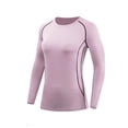 thumbnail image 1 of TaTaai Ladies Quick Dry Workout Top Long Sleeve Solid Color Stretch Yoga Tshirt Round Neck Casual Fitness Sportswear Gift, 1 of 4