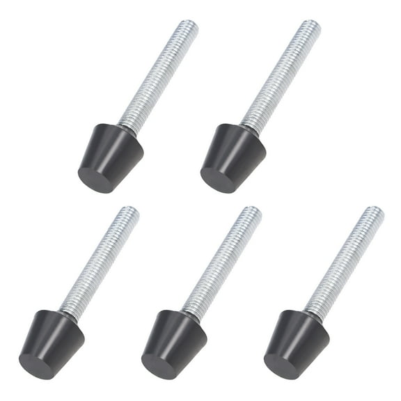 Toggle Clamp Foot Rubber Tip Carbon Steel M8x70mm 5pcs