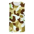 thumbnail image 4 of ZCFZJW Men Fashion Tank Tops Casual Tie Dye Camouflage Print Summer Sleeveless Round Neck Quick Dry Beach Hawaiian Shirts Loose Soft Athletic Tees Vest Red XL, 4 of 4