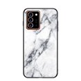thumbnail image 2 of Galaxy Note 20 Ultra Back Cover, Allytech Tempered Back Cover Case Shock-Absorption Anti-scratch Bumper Wireless Charging Support Case for Samsung Galaxy Note 20 Ultra, White Marble, 2 of 8