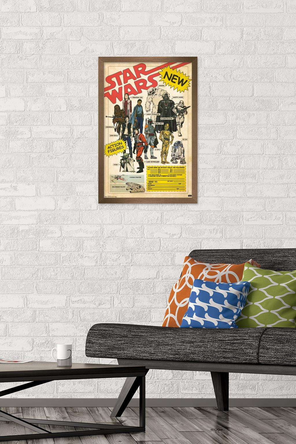 Star Wars: Saga - Ad Wall Poster, 14.725" x 22.375", Framed