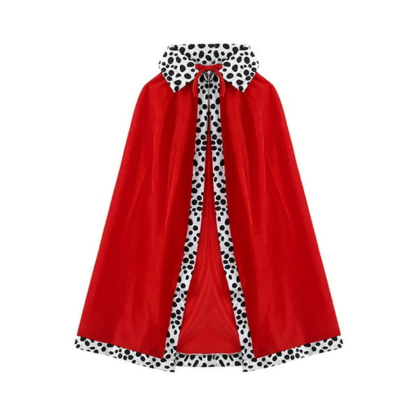 Rohuuque Women's and Men's Collar Cloak Red Blue Purple Cape Set for Themed Party Performance Parent Matching Activity Event Red