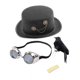 thumbnail image 2 of Sombreros de copa Steampunk unisex Sombrero de disfraz de Halloween con gafas Steampunk gótico negro con gafas y , para hombres Salvador Sombrero de copa Steampunk, 2 of 10