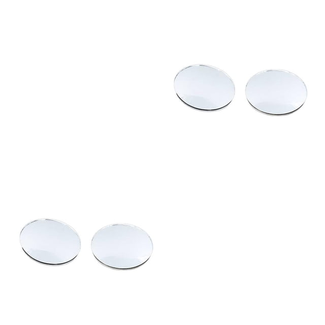 serony 1 PCS/1 Pair Car Rear View Mirror Thin Side 360 Wide Angle Round Car Blind Spot Rear View Rearview Mirror silvery 2pcs 2Set