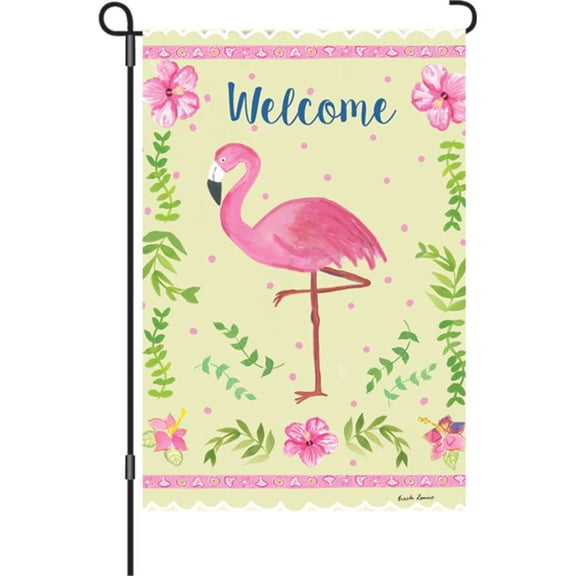Premier Garden Size Flag - Coastal Flamingo