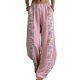 thumbnail image 1 of Pantalones de Piernas Anchas de las Mujeres Impresión Floral de Algodón Lino Suelto Casual de Cintura Alta Pantalones Largos Cónicos para Primavera Verano, 1 of 6