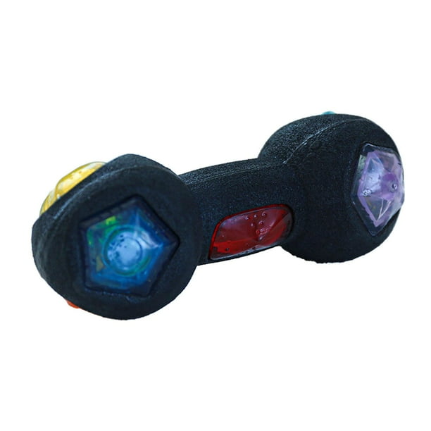 Pelota interactiva para mascotas, juguete para perros con luces intermitentes y sonido, PP resistente. Dumbbel