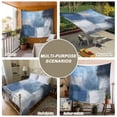 thumbnail image 6 of Navy Blue Ombre Large Tapestry for Bedroom Wall Hanging Tapestry, Modern Oil Painting Geometric Ceiling Backdrop Tapestries Poster Blanket Wall Decor for Teens Room Living Room Dorm 86" x 104", 6 of 8