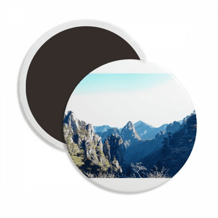 

Mountain Peaks Art Deco Fashion Round Ceracs Fridge Magnet Keepsake Decoration