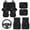 Black Cobweb, variant on HUIACONG Gothic Skull Car Seat Covers Auto Floor Mats and Steering Wheel Cover 9 Piece Full Set Front & Rear Floor Mats with Anti-Slip Pad Automotive Accessories for SUV, Vans,Sedan,Truck