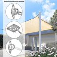 thumbnail image 4 of Kit de Voile d'Ombrage 42 Pcs en Acier Inoxydable Compatible avec Rectangle Carré, 4 of 5