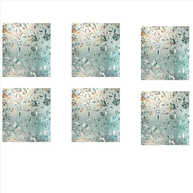 6X PelíCula de Ventana de Iris 3D, Vinilo de Vidrio Manchado, PelíCula No Adhesiva EstáTica, Tinte Protector de Privacidad Opaco, 45X100cm