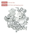 thumbnail image 3 of Uxcell 20Pcs 3/8" Clips de lienzo con offset para enmarcar imágenes y espejos con 1 agujero Plata, 3 of 5