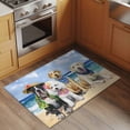 thumbnail image 2 of Puppy Beach Front Door Rugs 2x3 ft Watercolor Summer Dogs Beach Sky Ocean Small Rug for Entryway Non Slip Washable Bathroom Door Mat Absorbent Floor Mat for Indoor Entrance, 2 of 9