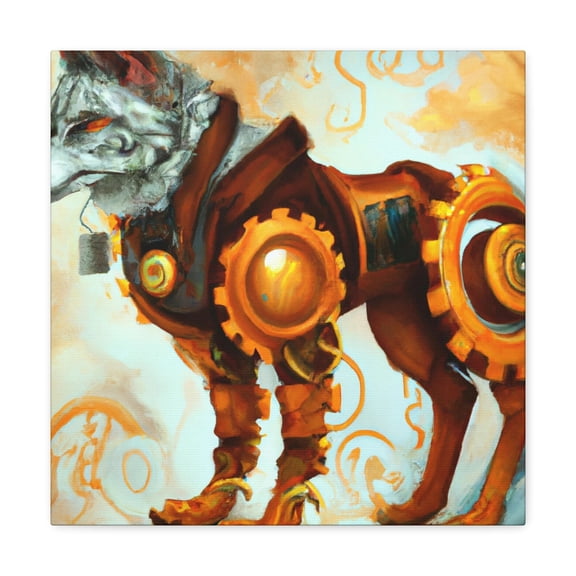 Wolf in Steam Gears - Canvas