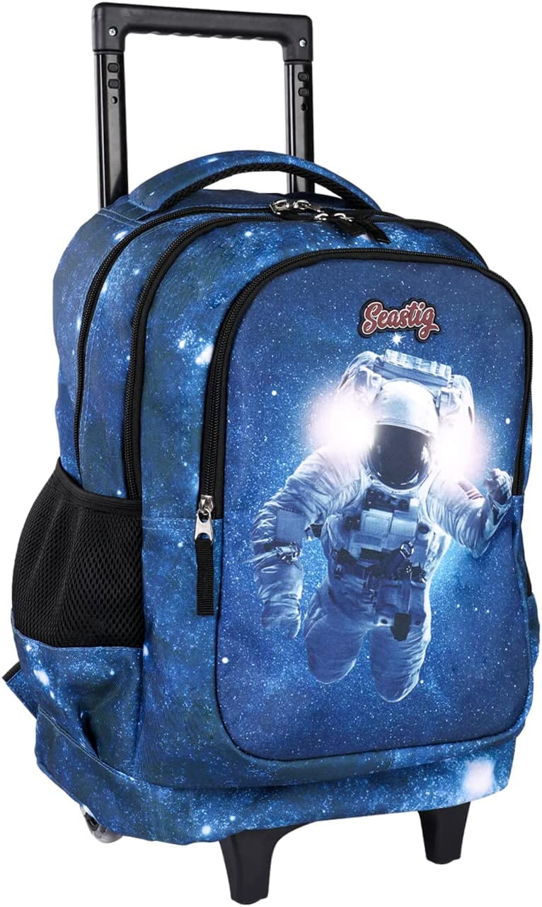 Seastig Foldable Rolling Backpack 18 inch Double Handle Wheeled