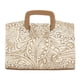 thumbnail image 3 of Bolso Para Dama Hueso Piel Grabado Flor Camel Piel Isis Nueva Imagen, 3 of 5