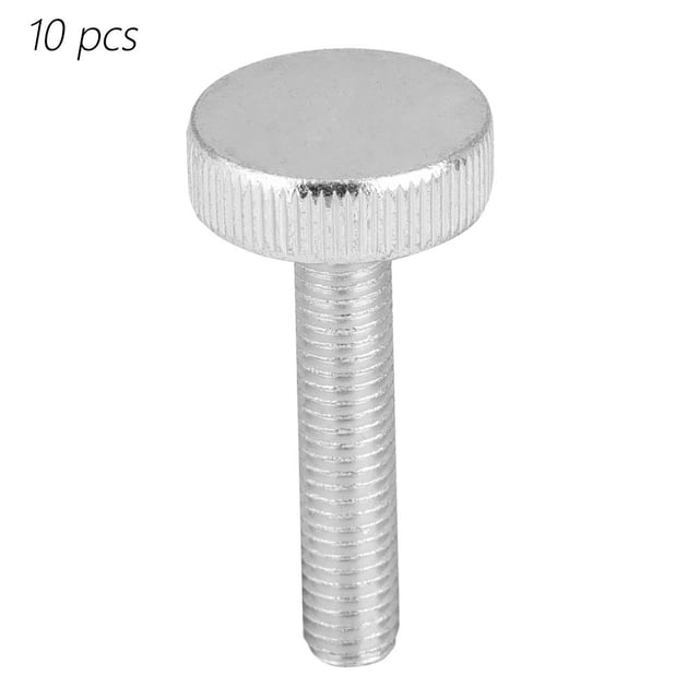 Vis de Pouce, 10pcs M8 Zingué Main Pouce Vis Moletée Vis à Tête Technologie de Pointe