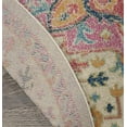 thumbnail image 2 of Nourison Passion Bohemian Ivory/Pink 5'3" x round Area Rug, (5 Round), 2 of 8