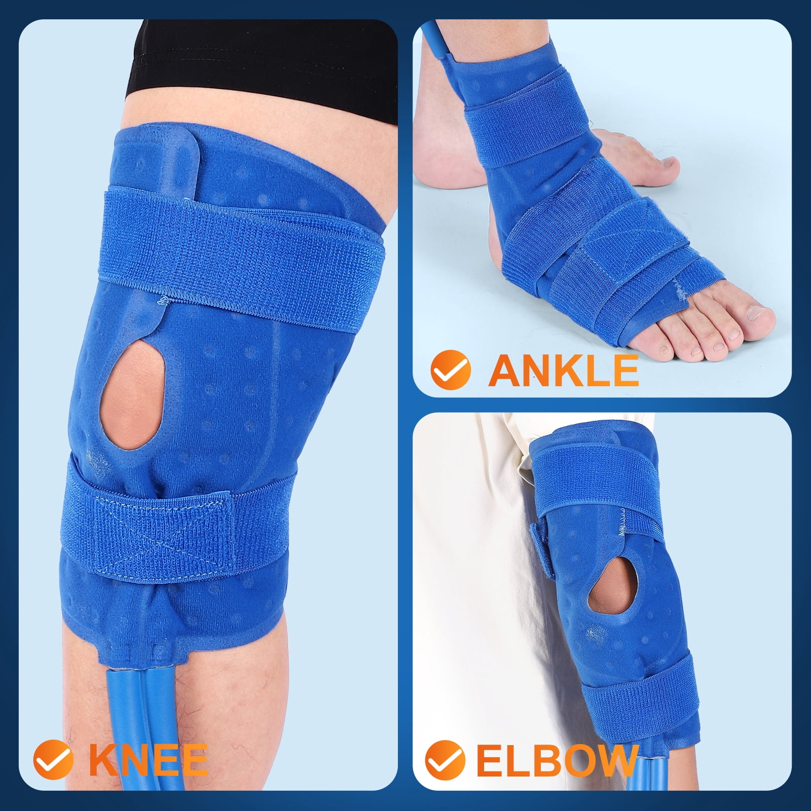 Ice Machine for Knee After Surgery | Power-Saving Mode & Wireless Remote Control & Adjustable Timer & LED Screen, Joint Ankle Elbow Replacement Cold Therapy Compression Pad, Cryotherapy Pain Relief