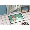 thumbnail image 2 of Carolines Treasures CK2059MAT White Spot Bull Terrier Snowman Christmas Door Mat Indoor Rug or Outdoor Welcome Mat 18x27, 2 of 4