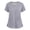 Light Gray, variant on Iaqnaocc Scrubs for Women Classic Wrinkle-Resist Nurse Working Uniforms Fashion V Neck Side Slits Scrub Tops Breathable Short Sleeve Tees Blouse with Pockets White XL
