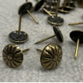 thumbnail image 4 of 100pcs Tachuelas de tapicería, Tachuelas de muebles de 7/16 pulgadas para tapicería, Tachuelas decorativas para madera, Tachuelas de tapicería de latón antiguo, 4 of 5