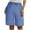 Blue, variant on vigerkar Women's Linen Shorts Casual Bermuda Long Linen Shorts High Waisted Comfy Summer with Pockets 5" 10" Green, XL
