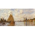 thumbnail image 2 of Monet, Claude 14x9 Black Ornate Wood Framed with Double Matting Museum Art Print Titled - The Zaan at Zaandam 1871, 2 of 4