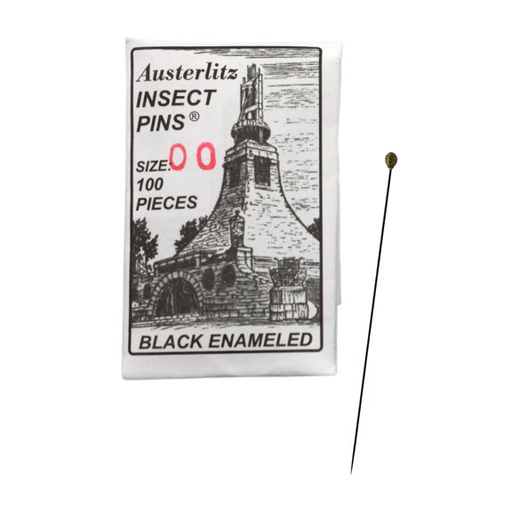 100PK Premium Insect Entomology Dissection Pins, Size 00 - Museum Grade