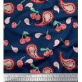 thumbnail image 1 of Soimoi Polyester Crepe Fabric Floral & Paisley Print Sewing Fabric Yard 52 Inch Wide, 1 of 3