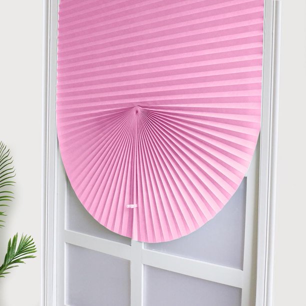 Persianas Plisadas Persianas plisadas plegables rosas, persianas de balcón multiusos para ventana de oficina de café Hugtrwg Libre de BPA