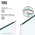 thumbnail image 2 of VIGO Verona 42 in. L x 42 in. W x 79 in. H Frameless Hinged Neo-angle Shower Enclosure Kit in Chrome with 3/8 in. Clear Glass, 2 of 9