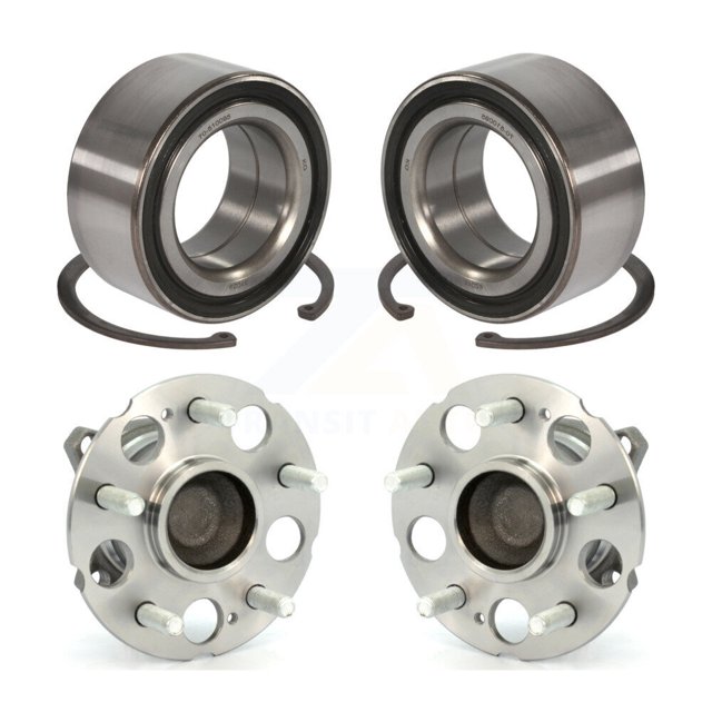 Kugel Front Rear Wheel Bearing and Hub Assembly Kit for Car Honda Accord Crosstour FWD - Left Right Side (Driver Passenger) K70-101657