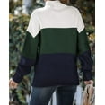 thumbnail image 3 of YAZI Women's Turtleneck Batwing Sleeve Loose Oversized Chunky Knitted Pullover Sweater Jumper Tops, 3 of 13