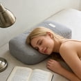 thumbnail image 4 of 18.9x10.24 Inch Ergonomic Orthopedic Buckwheat Hull Neck Pillow, 100% Pure Cotton Breathable Medium Firm, Adjustable Zipper Design for Side & Back Sleepers, 4 of 6
