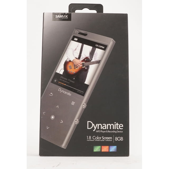 Reproductor MP3 SAMVIX Dynamite de 8 GB con Bluetooth, grabadora de voz