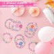 thumbnail image 4 of Color Aleatorio 12 Piezas Pulsera para Niñas Pulsera de la Amistad Pulseras con Cuentas para Niñas Joyería para Niños Pequeños Regalos de Cumpleaños Pulsera Elástica de Juguete para Niñas, 4 of 5