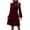 Burgundy, variant on Mengpipi Womens Velvet Dresses Long Sleeve Mock Neck Wedding Guest Fall Formal Dress, S-XL