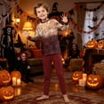 thumbnail image 6 of Racifhz Family Matching Pajamas Set Halloween Outfits Long Sleeve Sleepwear Loungewear Top and Pants Pumpkin Print Holiday Nightwear Gifts for Parents and, 6 of 7