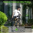 thumbnail image 2 of isinwheel M10 Electric Bike for Adults 96KM, 26" Portable Ebike 500W 32KM/H, Electric Mountain Bicycle with 10.4Ah Removable Battery, Shimano 35-Speed, Lockable Suspensions for Trail City Commuting, 2 of 8