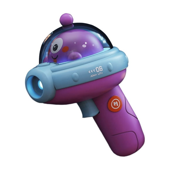 Toy Kids Laser Tag Gun Game with Flying Toy Drone Target, Infrared Lazer Shooting Game for Children with Fun LED Effects(Purple)