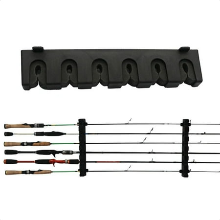 DFDIEJZ Effortlessly Organize Your Fishing Gear with Stylish Ultimate Modular Vertical Plastic Fishing Rod Holders - Display Your Gear Easily on Wall Mount Rack for 6 Rods - Complete Gar