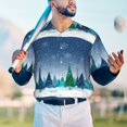 thumbnail image 4 of Fotbe Christmas Trees Baseball Jersey Shirt for Men and Women, Casual Short Sleeves Button Down T-Shirt-4X-Large, 4 of 9