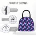 thumbnail image 4 of Yiaed Skull starry sky flower leaf Print Lunch Bag Adult Insulated Lunch Box, Leakproof Cooler Food Lunch Containers Reusable High Capacity Lunch Tote Bags-One Size, 4 of 6
