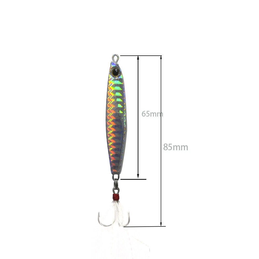 Jigging Spoon Lures Casting Jig Vertical Sinking Metal Fishing Lures Set of 8Pcs